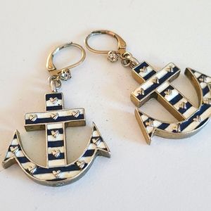 Nautical anchor earrings